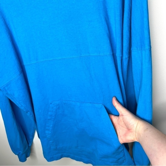 Landshark Fins Up Blue Long Sleeve Graphic Shark fin Spirit Jersey Size Large - Picture 6 of 16